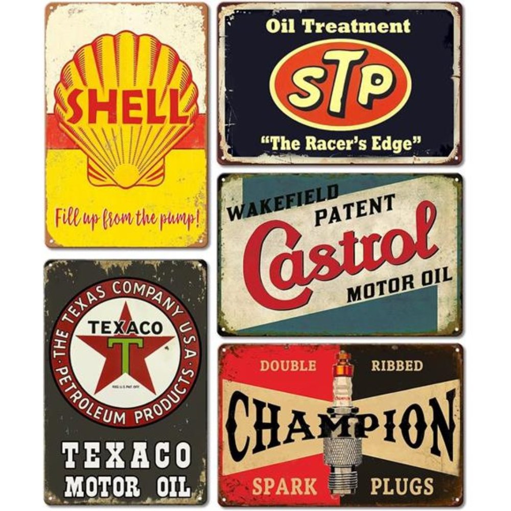 Vintage Metal Tin Signs Retro Garage Signs Wall Decorations Old Car Shop Posters